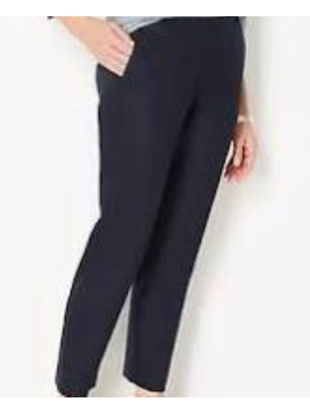 J Jill 100% Linen Black Wide Leg Pant M Pull On Lagenlook Boho Beach Resort euc